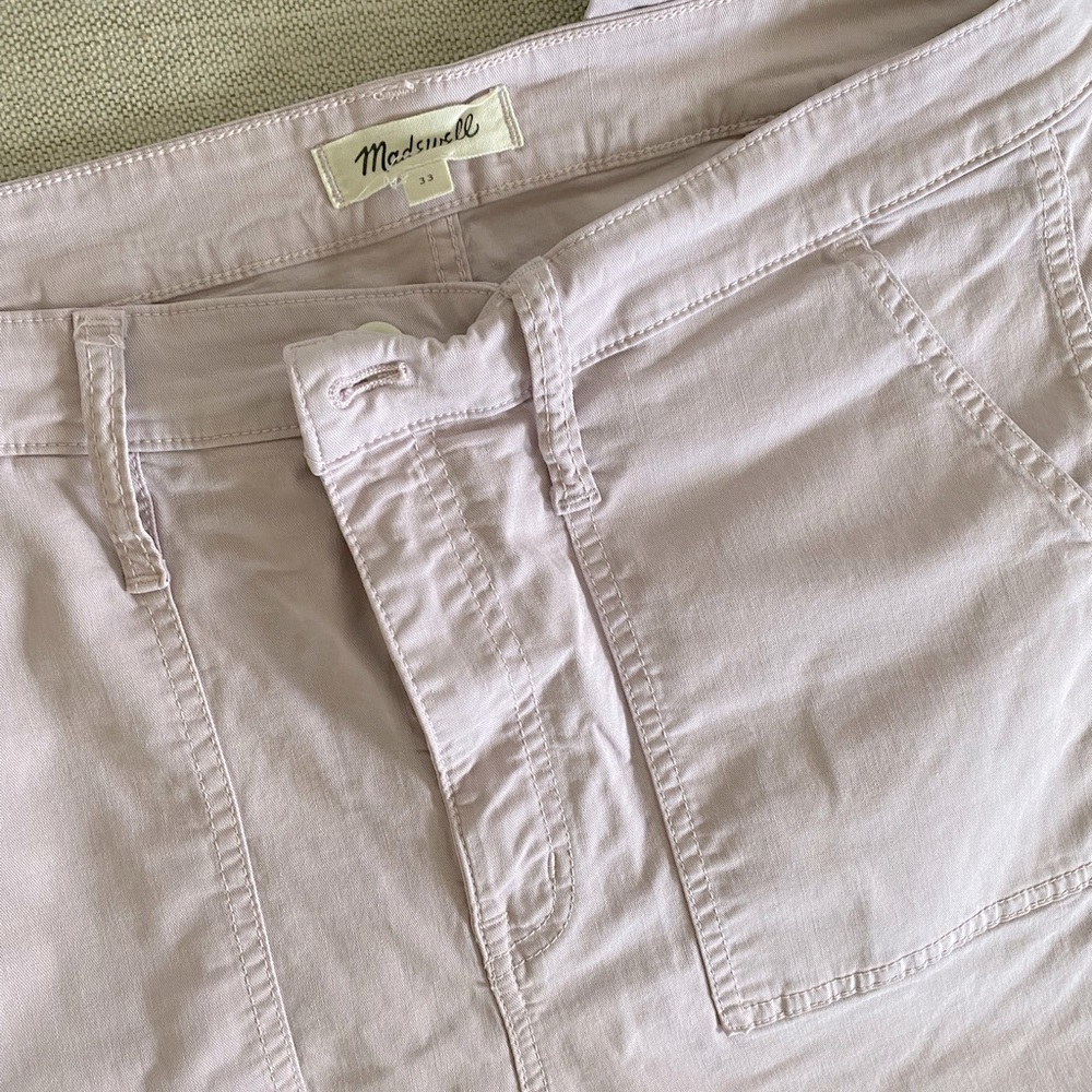 Madewell stovepipe khakis lavender size 33
